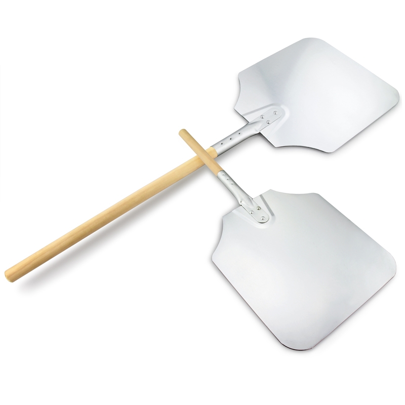 Trähandtag 12nch/14inch/16inch aluminium pizza peel pizza spade pizza spatula pizza paddel