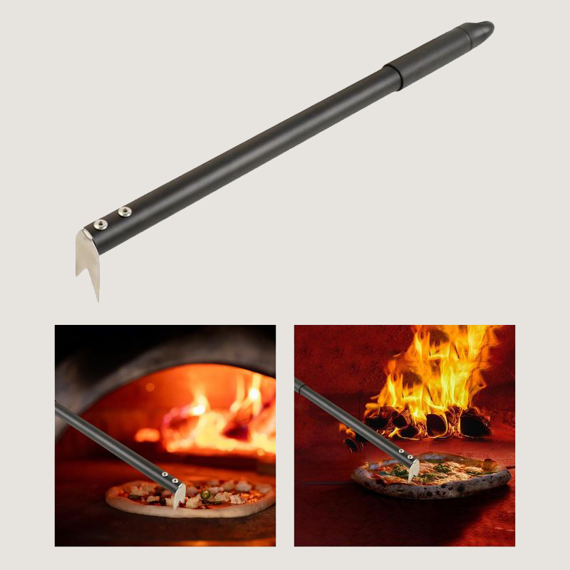 Turning Pizza Forks Pizza Turner Aluminium Handle Bakeware robust lätt att lagra&överföringskök och bakverktyg, svart