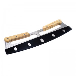 Varmt försäljning rostfritt stålskärare pizza, pizzaskärare pizza rocker för köksverktyg med plastskyddsskydd